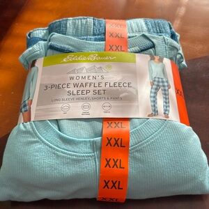 Eddie Bauer Ladies' 3-Piece Waffle Fleece Pajama Set